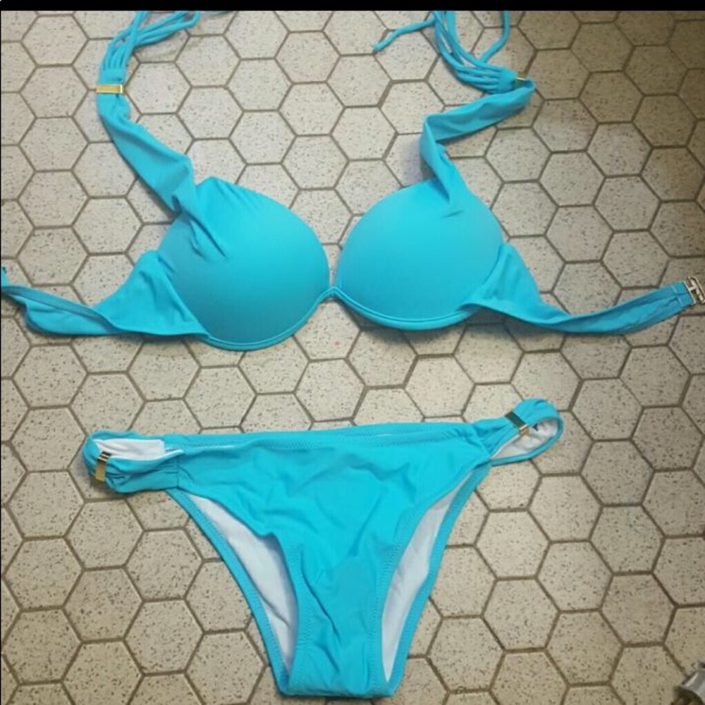BLUE Sexy Womens Brazilian Bikini Swimsuit - Picture 4 of 5